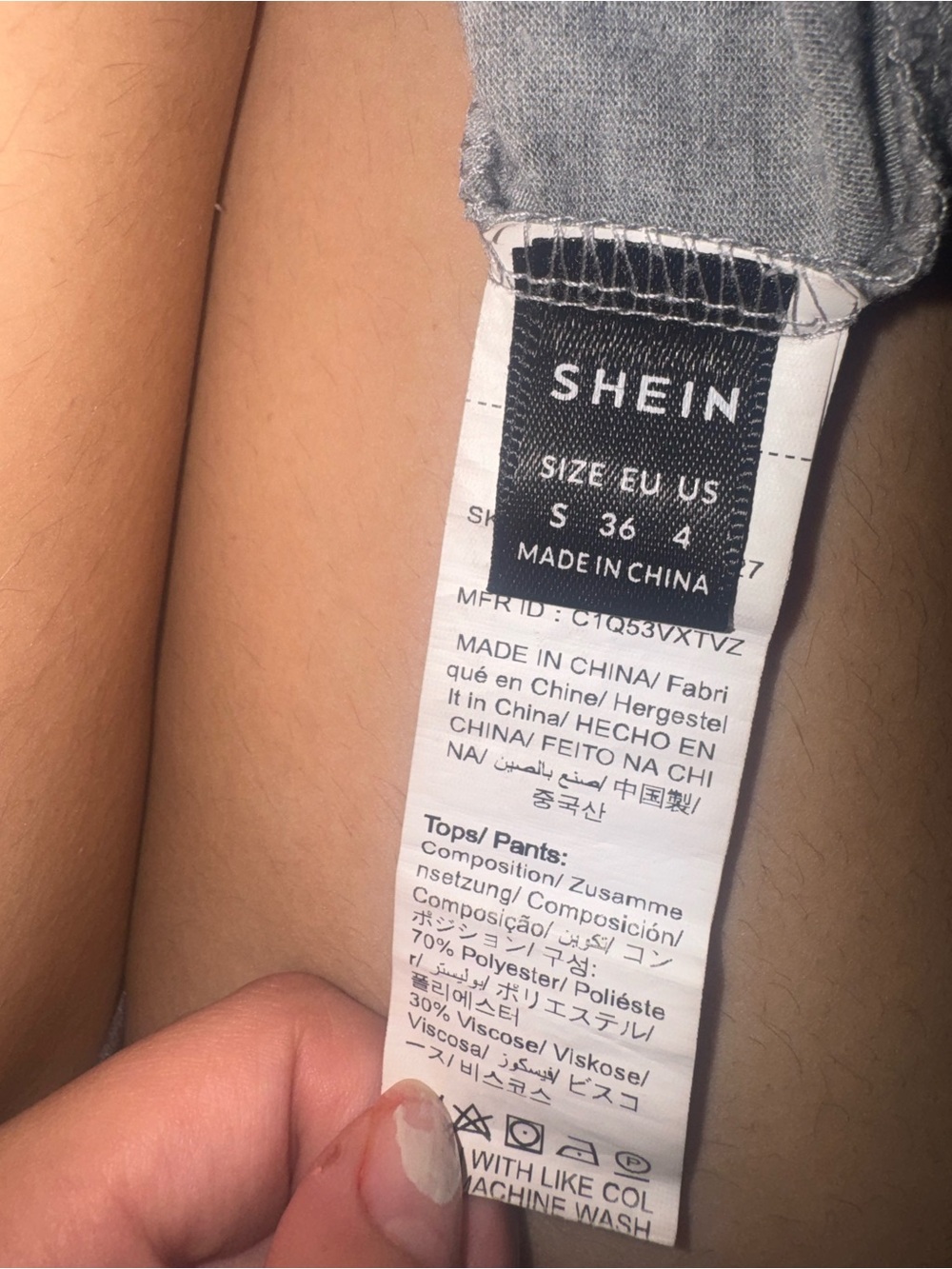 SHEIN Light Grey Denim Jeans - Grey